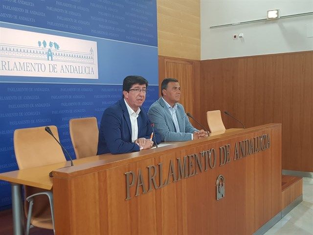 Juan Marín y Carlos Hernández, diputados andaluces de Ciudadanos. 