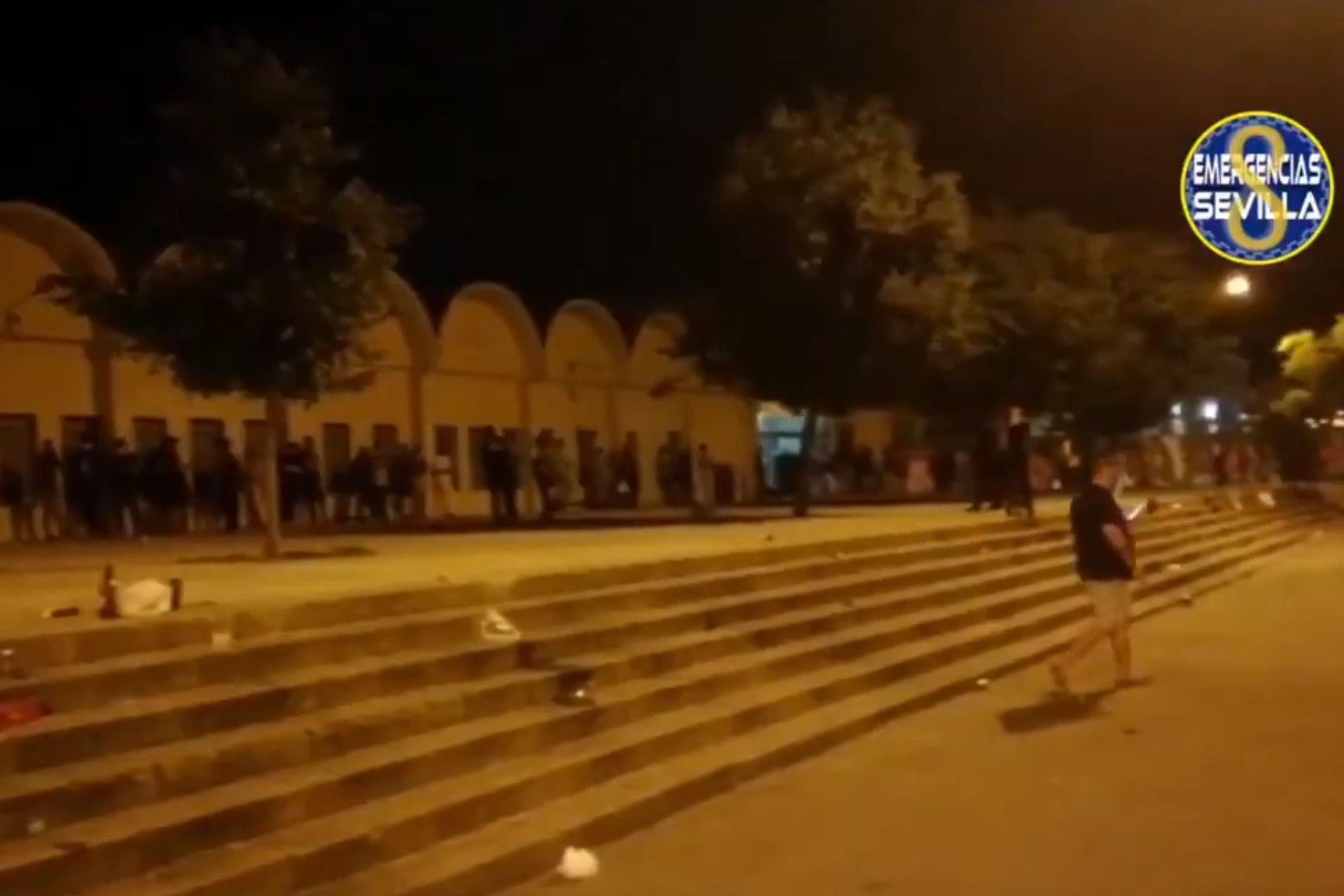 La zona del botellón, en calle Galaxia.