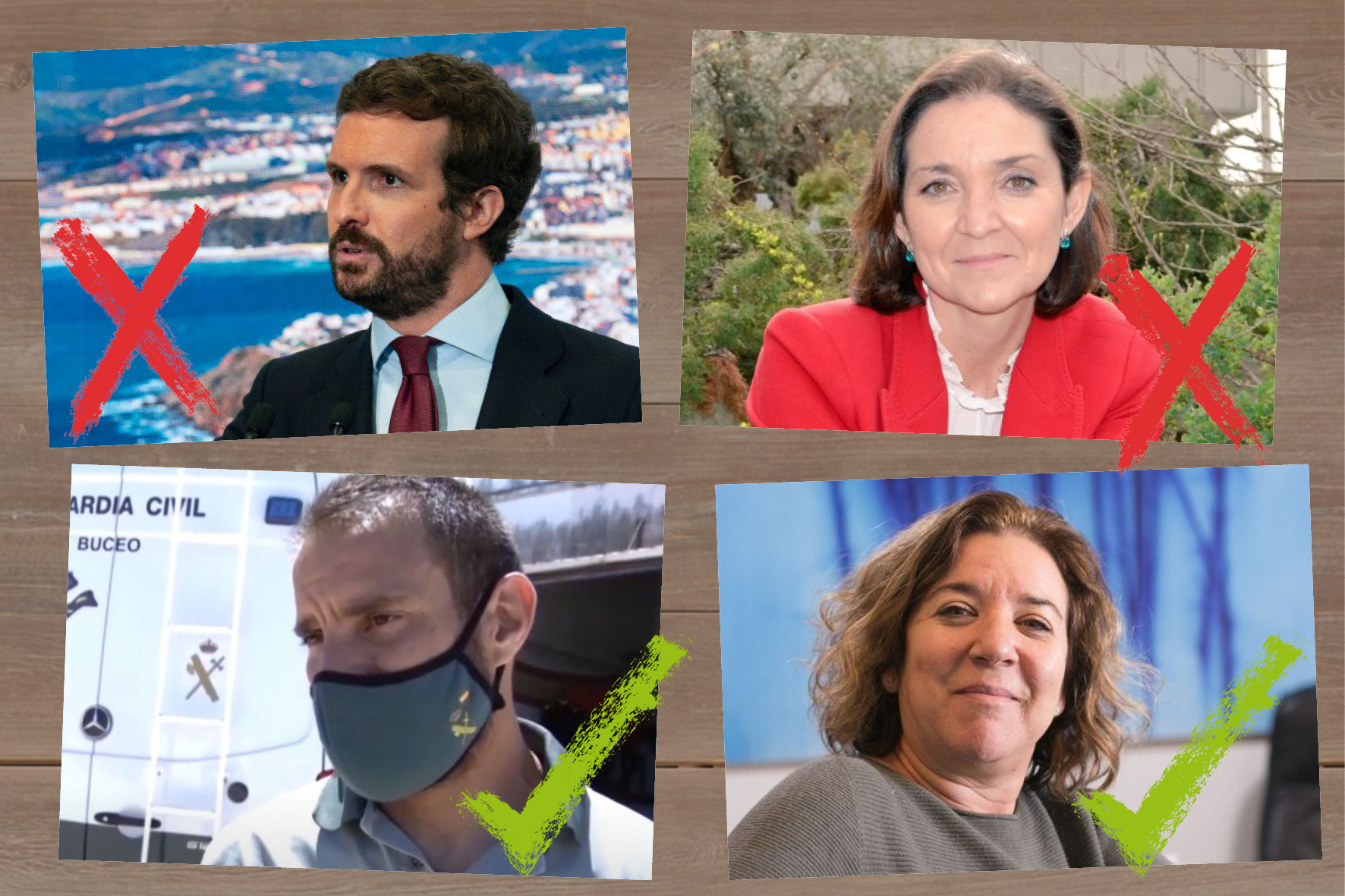 Pablo Casado, Reyes Maroto, Juan Francisco Valle e Isamay Benavente.