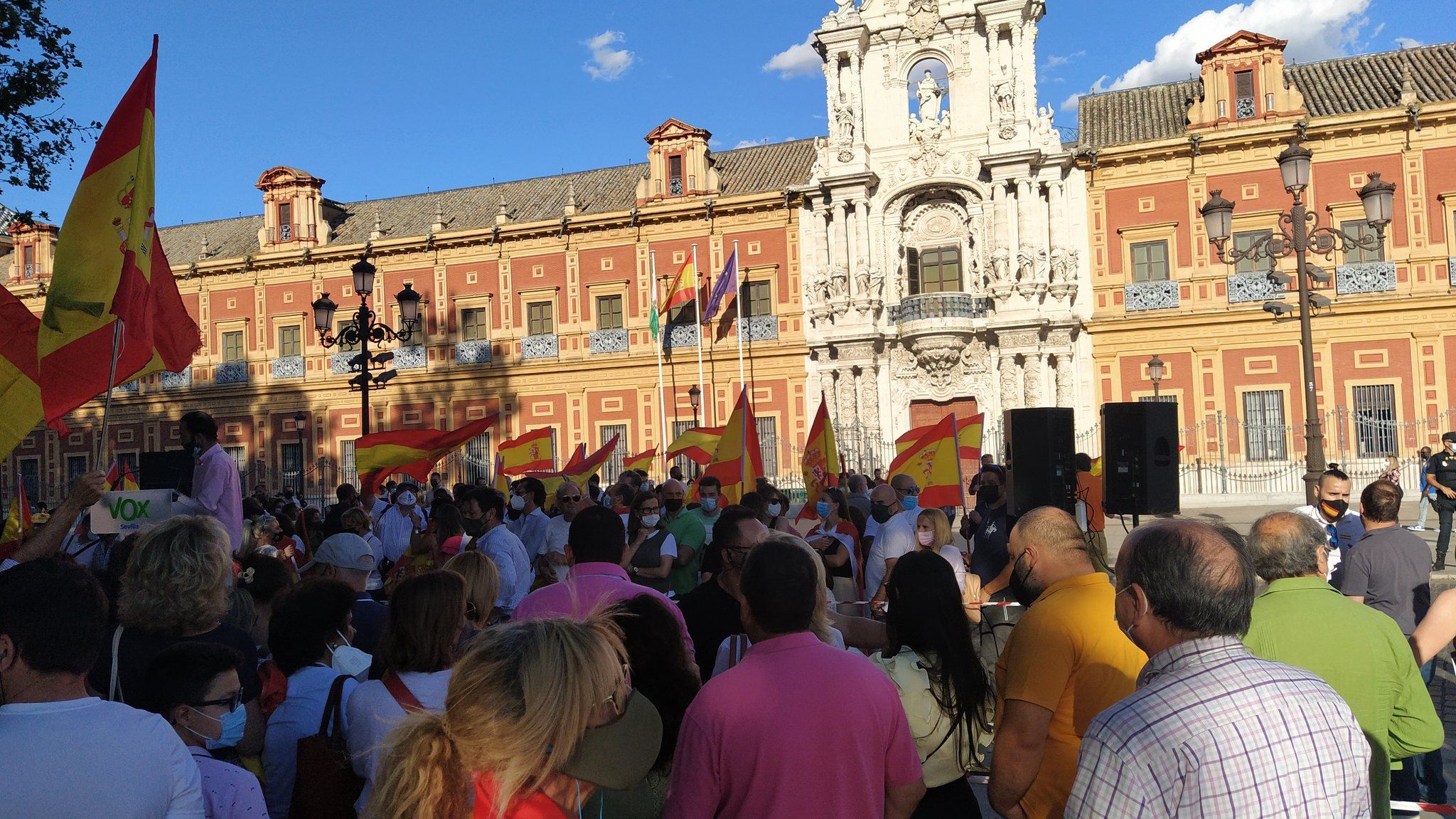 Un momento del acto de Vox, en una imagen del partido en Sevilla.