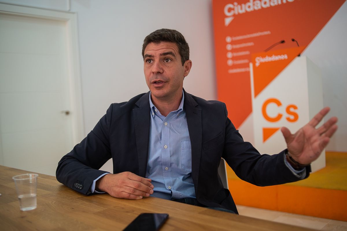 Sergio Romero, ex portavoz de Cs, durante una entrevista con lavozdelsur.es