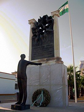 Monumento a Blas Infante en el Kilómetro 4 de la Carretera Carmona de Sevilla. 