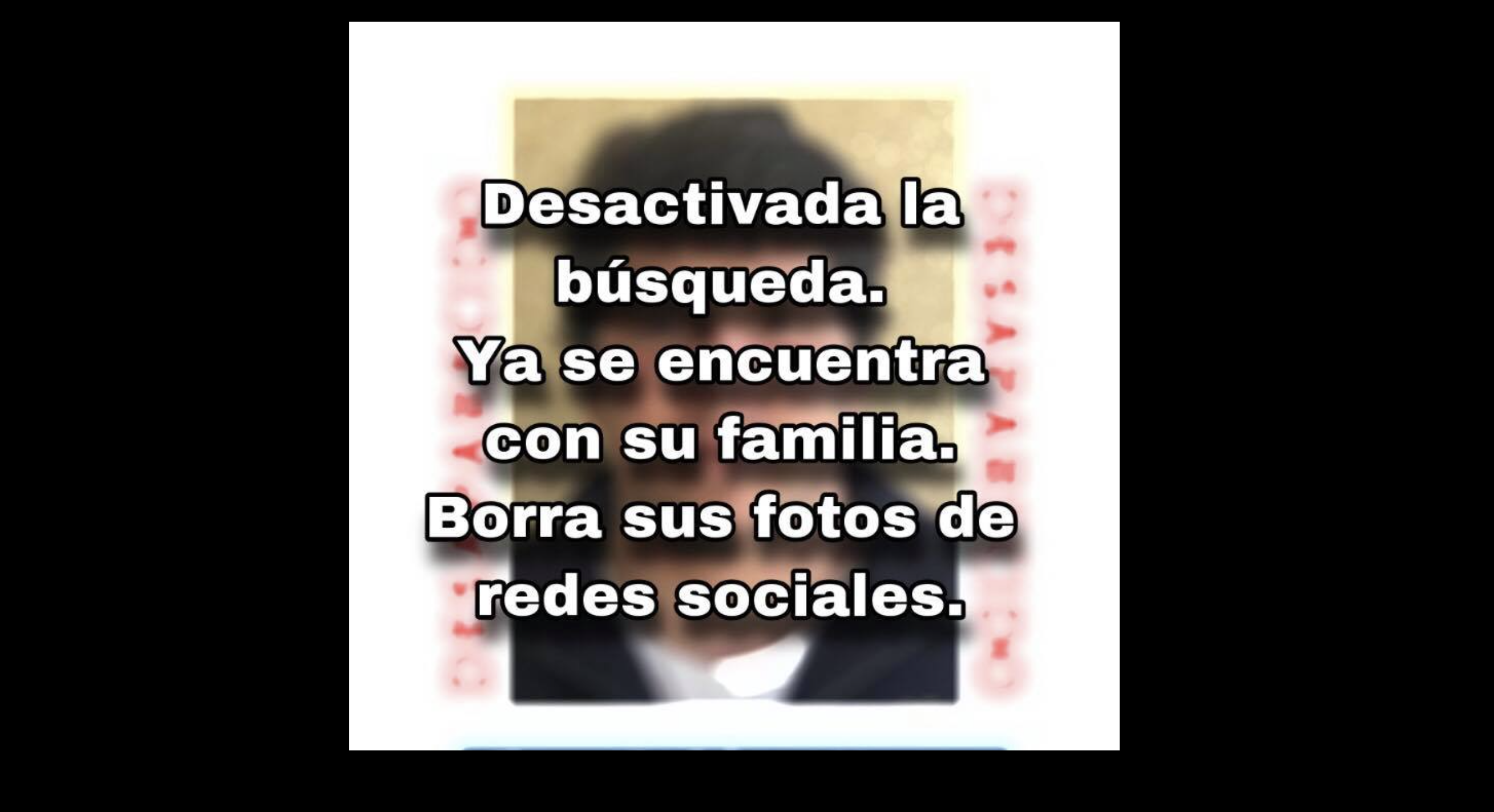 Desactivada la búsqueda de Chema Rodríguez Vargas.