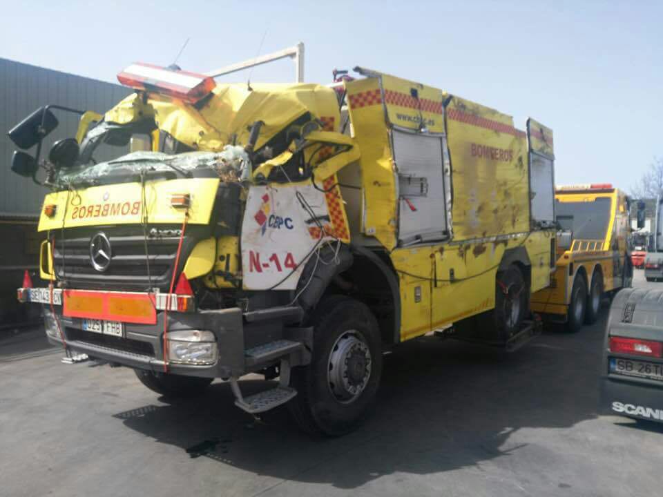 Estado del vehículo tras el accidente.