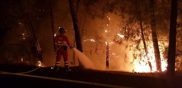 Incendio en Nerva, (Huelva). FOTO: INFOCA. 