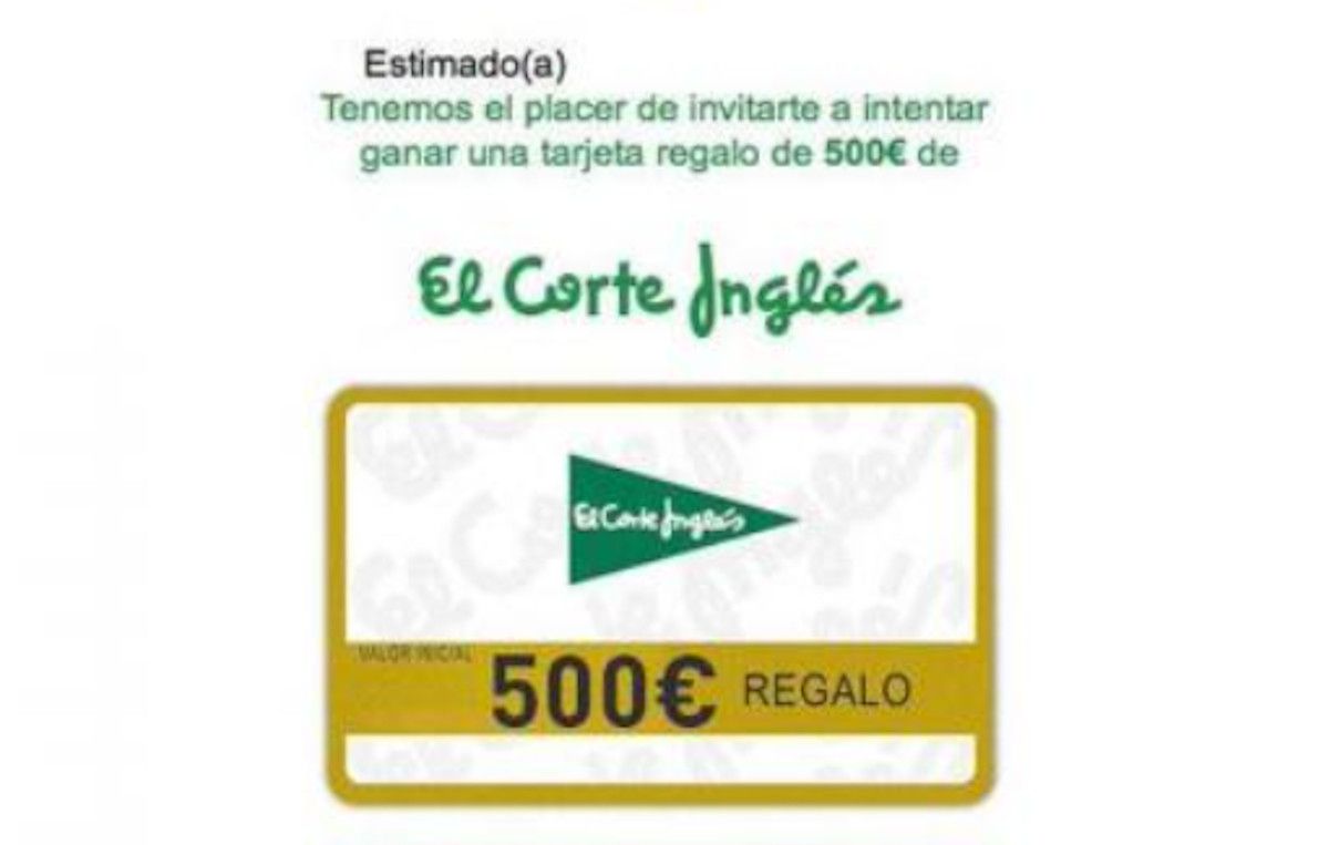 Uno de los timos que afectan a El Corte Inglés.