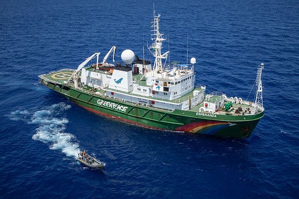 El barco Esperanza, de Greenpeace. FOTO: GREENPEACE. 