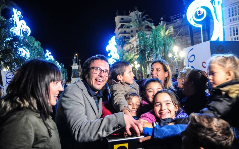 José María González, en plena inauguración del alumbrado navideño de Cádiz, en una imagen de archivo. FOTO: AYTO. DE CÁDIZ.