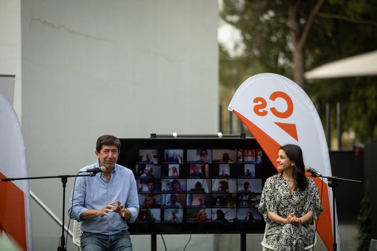 Arrimadas y Marín, este lunes en Jerez.