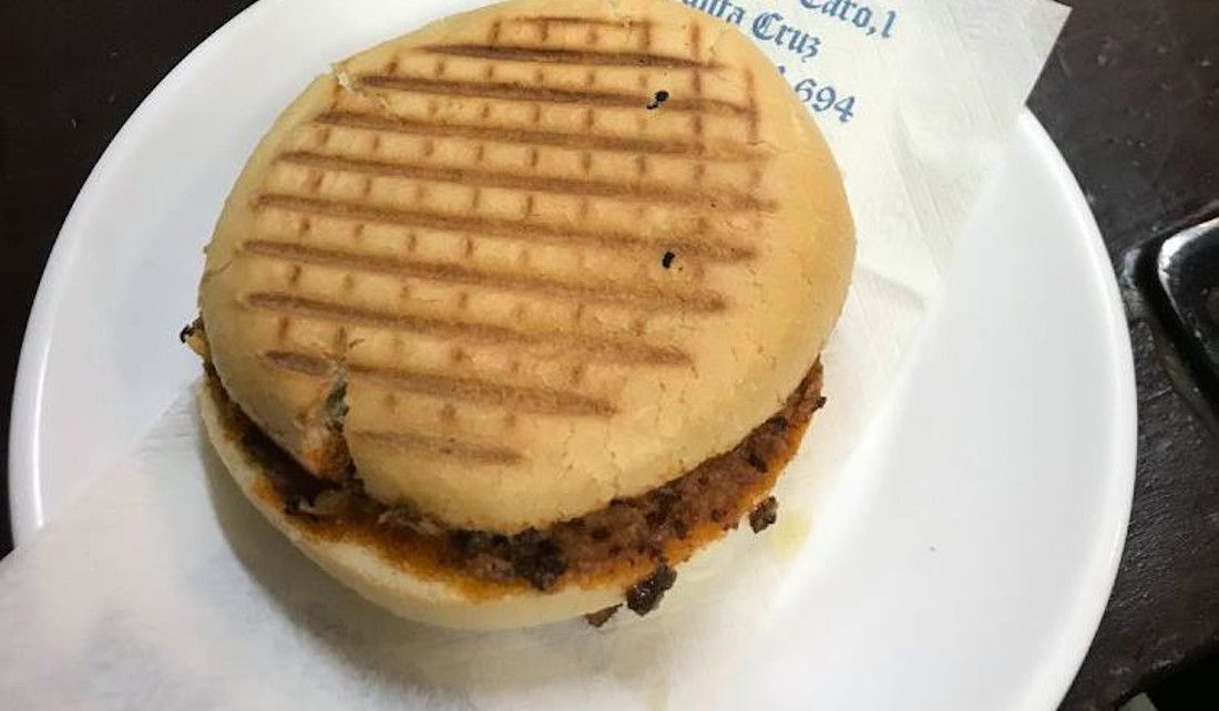 Un montadito de pringá. Un montadito de pringá.