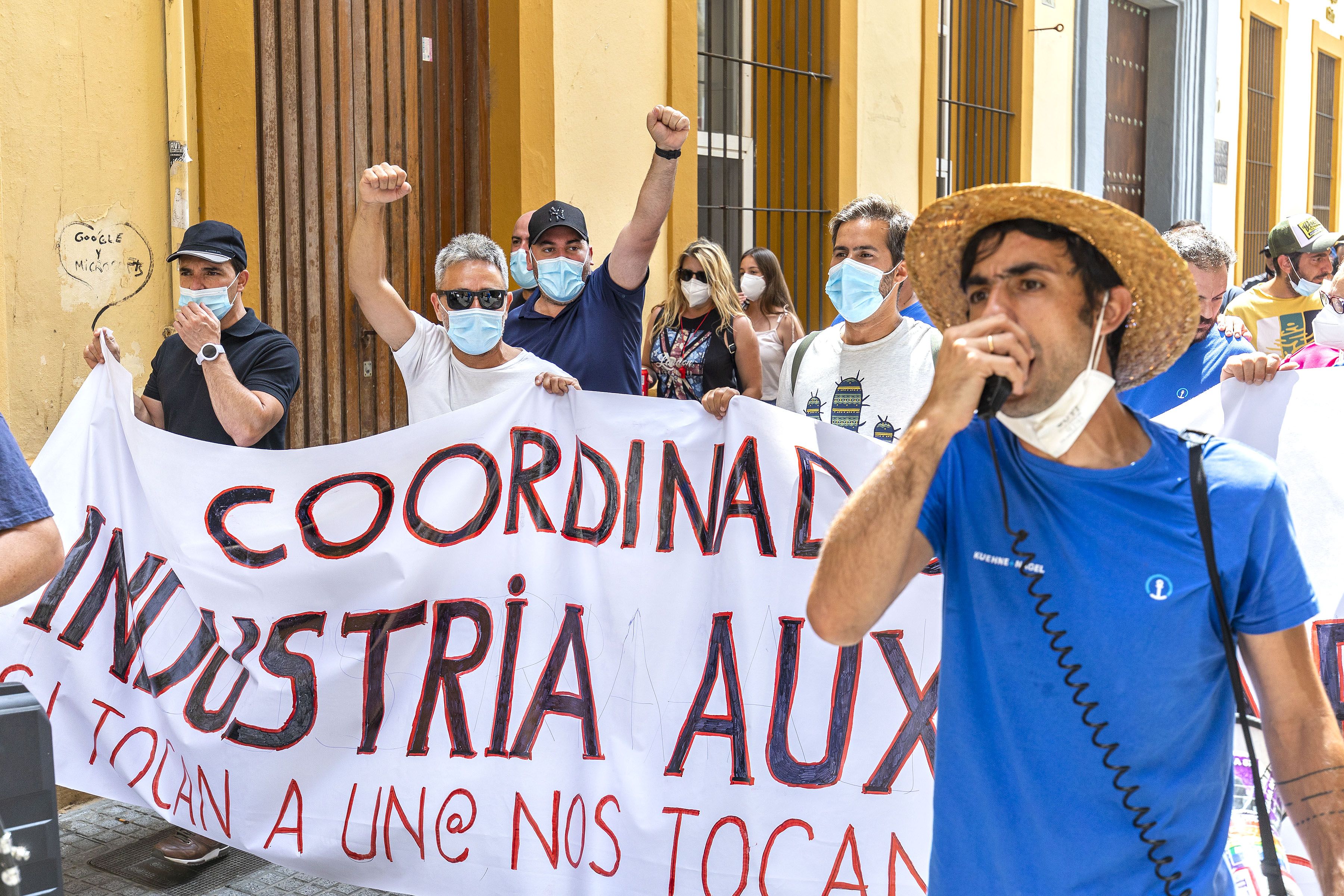 Protestas de la plantilla de Airbus en Cádiz, recientemente.