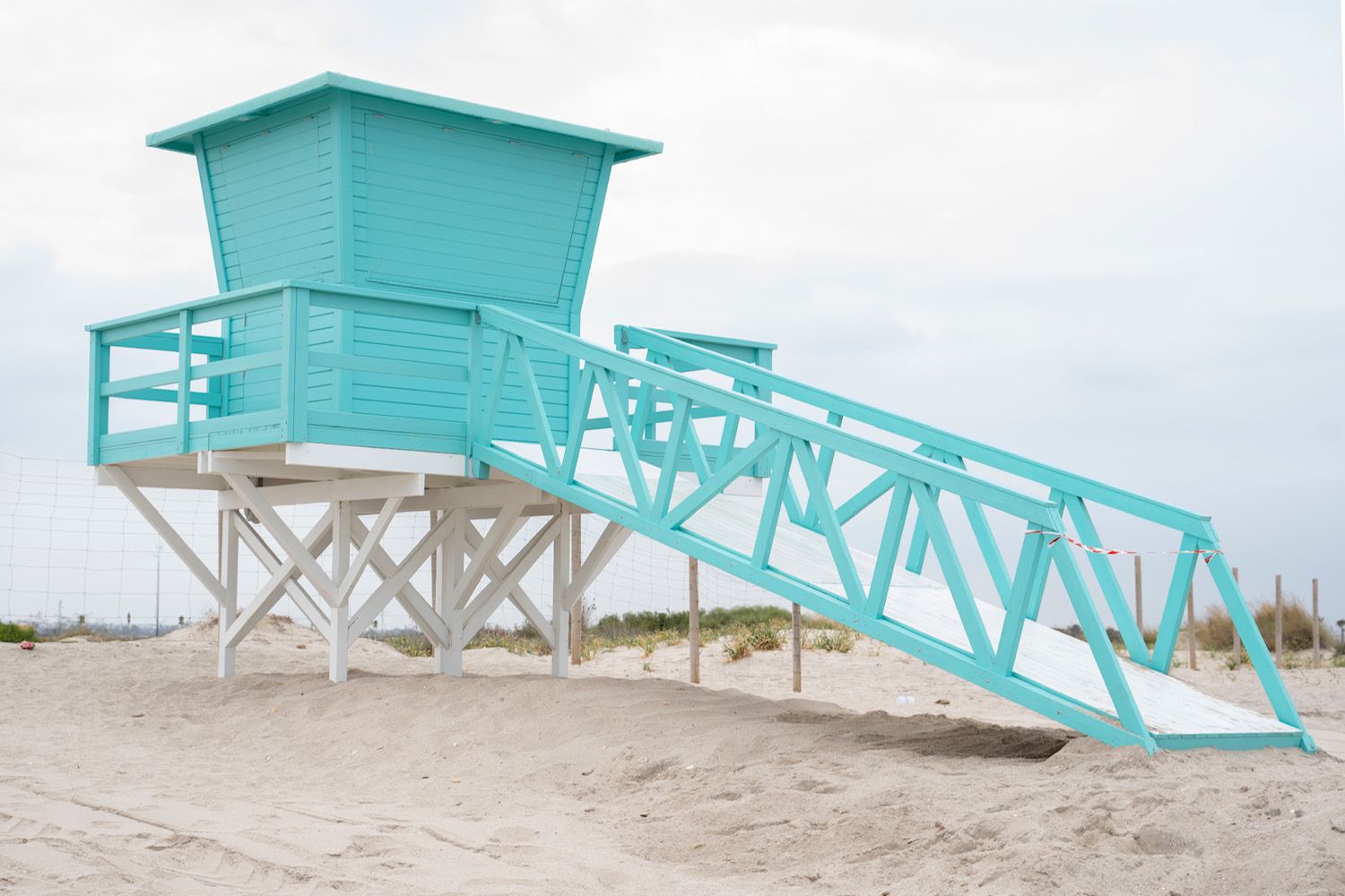 Una de las casetas de la playa de Camposoto, en San Fernando. Una de las casetas de la playa de Camposoto, en San Fernando.