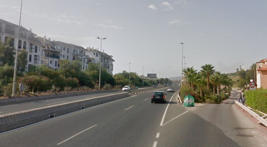 La A-7, a la altura de Manilva.