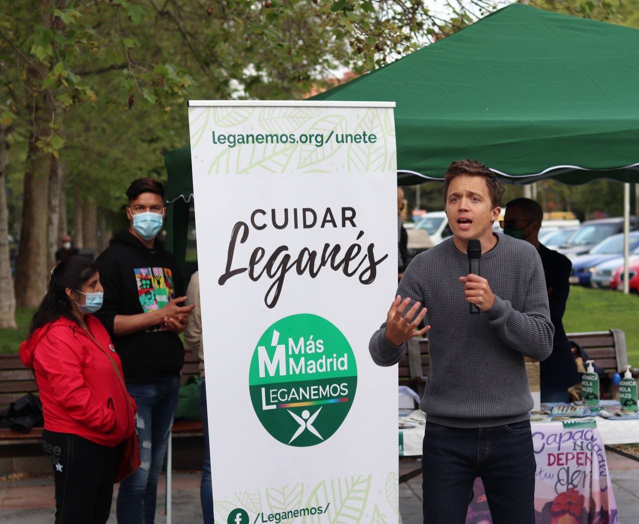 Errejón, en un acto de campaña en Madrid.