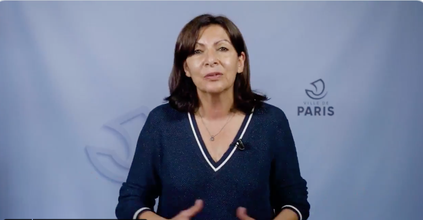 La alcaldesa de París, Anne Hidalgo, en el vídeo de apoyo a Juan Espadas.