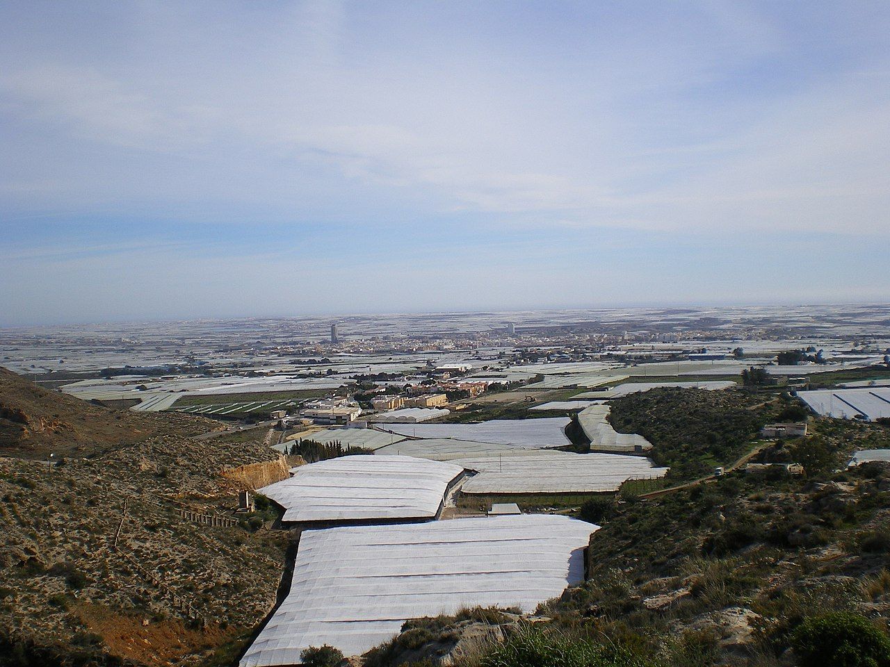 Vista del 'mar de plástico' en El Ejido.