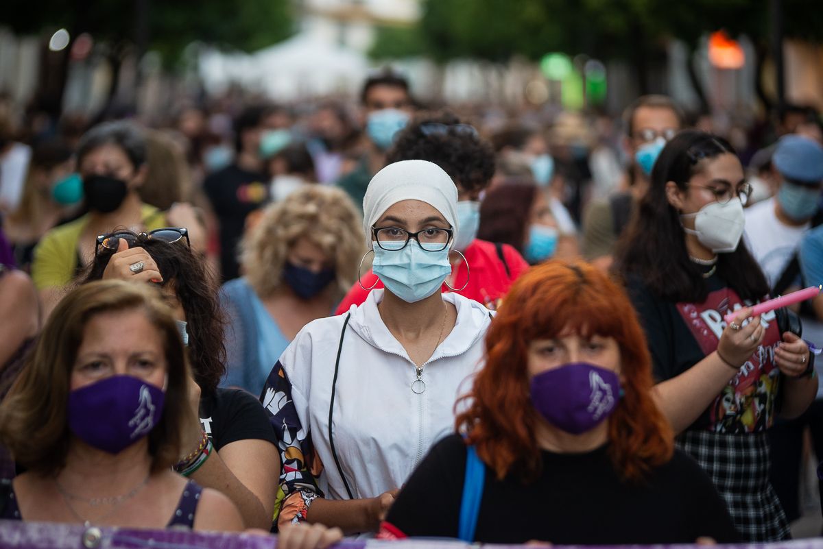 Una manifestación feminista en Andalucía, en una imagen de archivo.