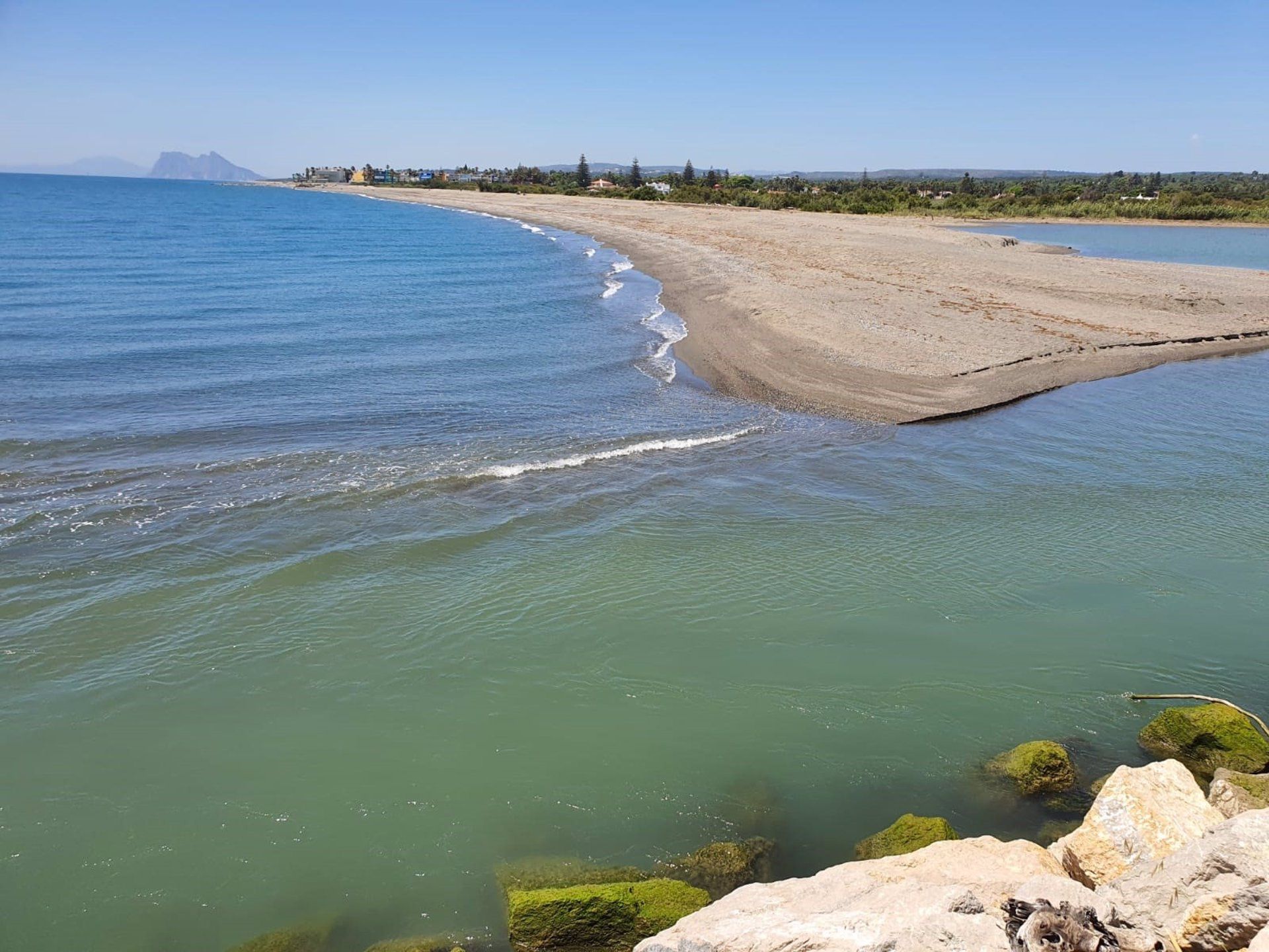 Los desvíos para riego dejan seco al Guadiaro.