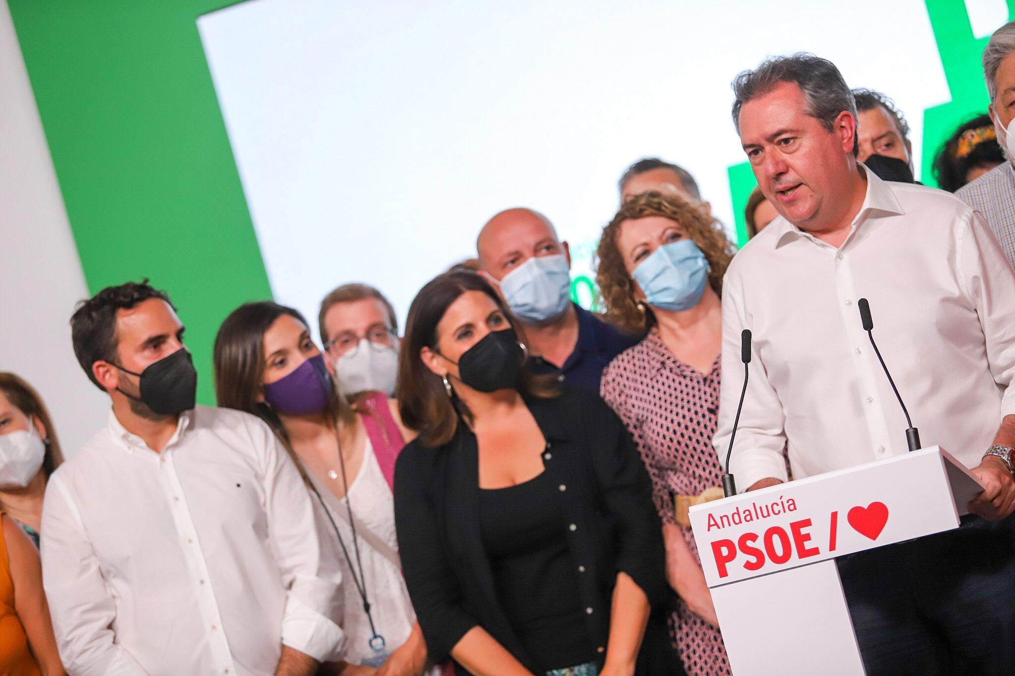 Juan Espadas, tras ganar las primarias del PSOE-A este pasado domingo.