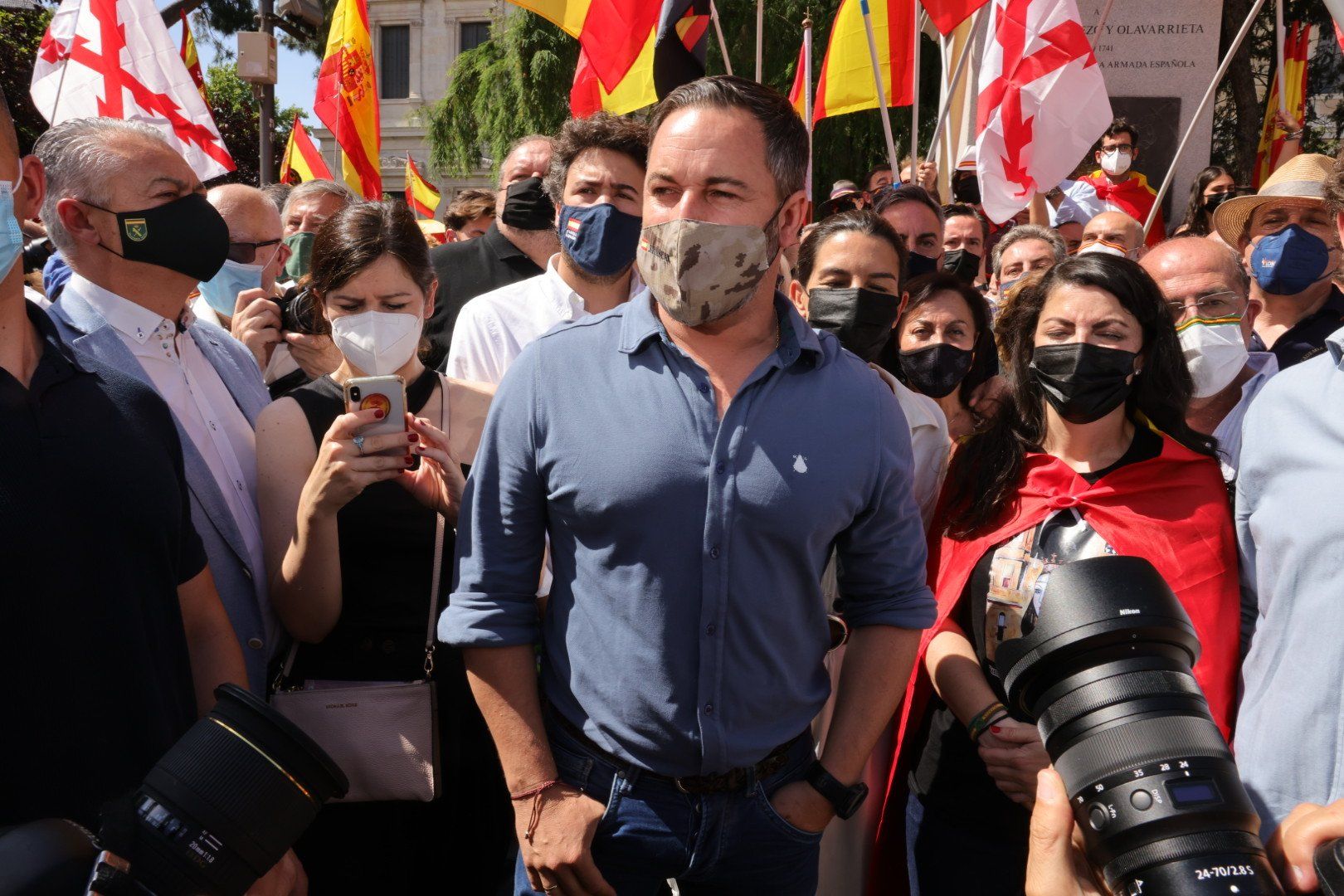 Santiago Abascal, este pasado domingo, en Colón. VOX