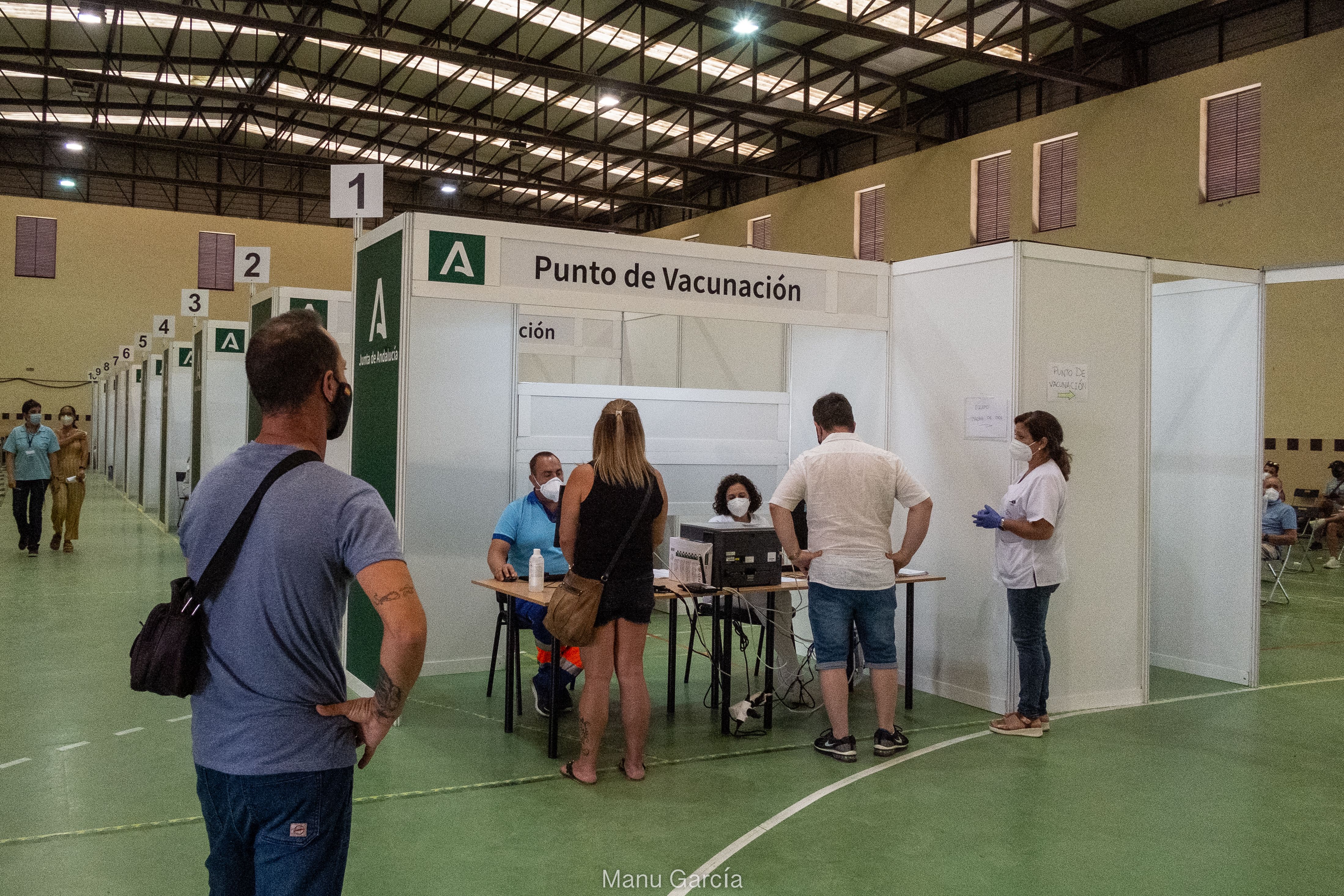 Proceso de vacunación en Jerez, en una imagen reciente.