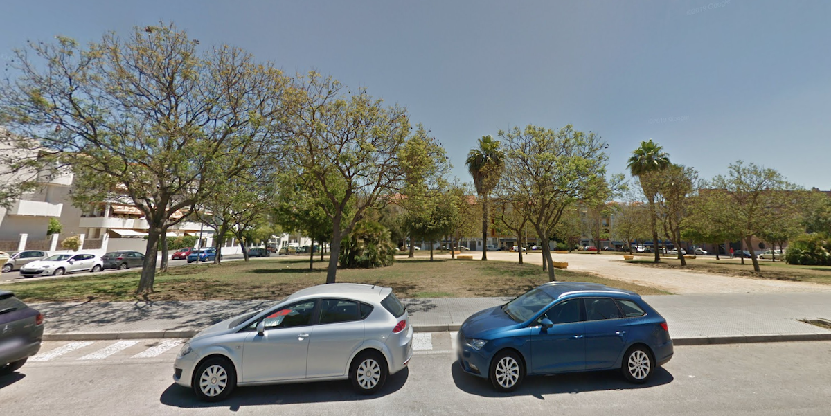 El nuevo ‘Parque del Orgullo LGTBIQA+’, ubicado frente a El Pelirón de Jerez, en una imagen de Google Maps.