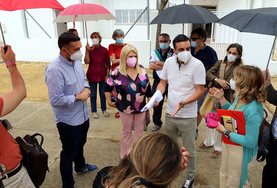 Un momento de la visita a San Joaquín.