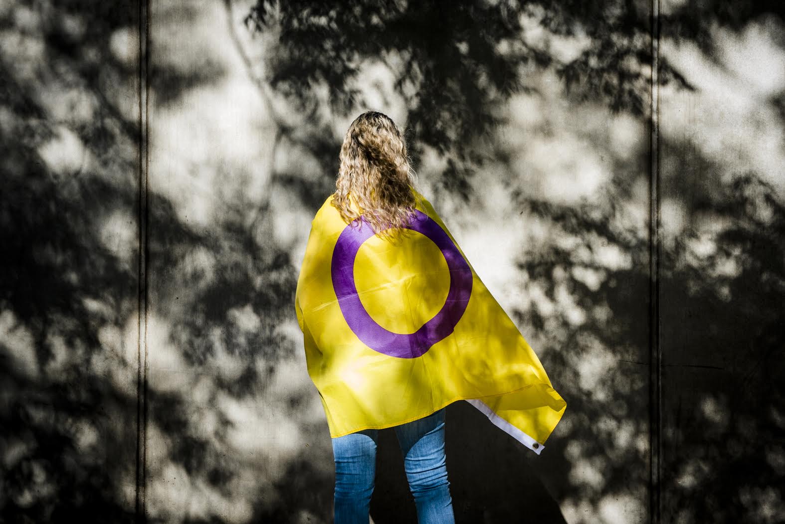 La bandera intersex fue creada en 2013 por Morgan Carpenter, activista intersex australiano y codirector de Intersex Human Rights Australia (IHRA).
