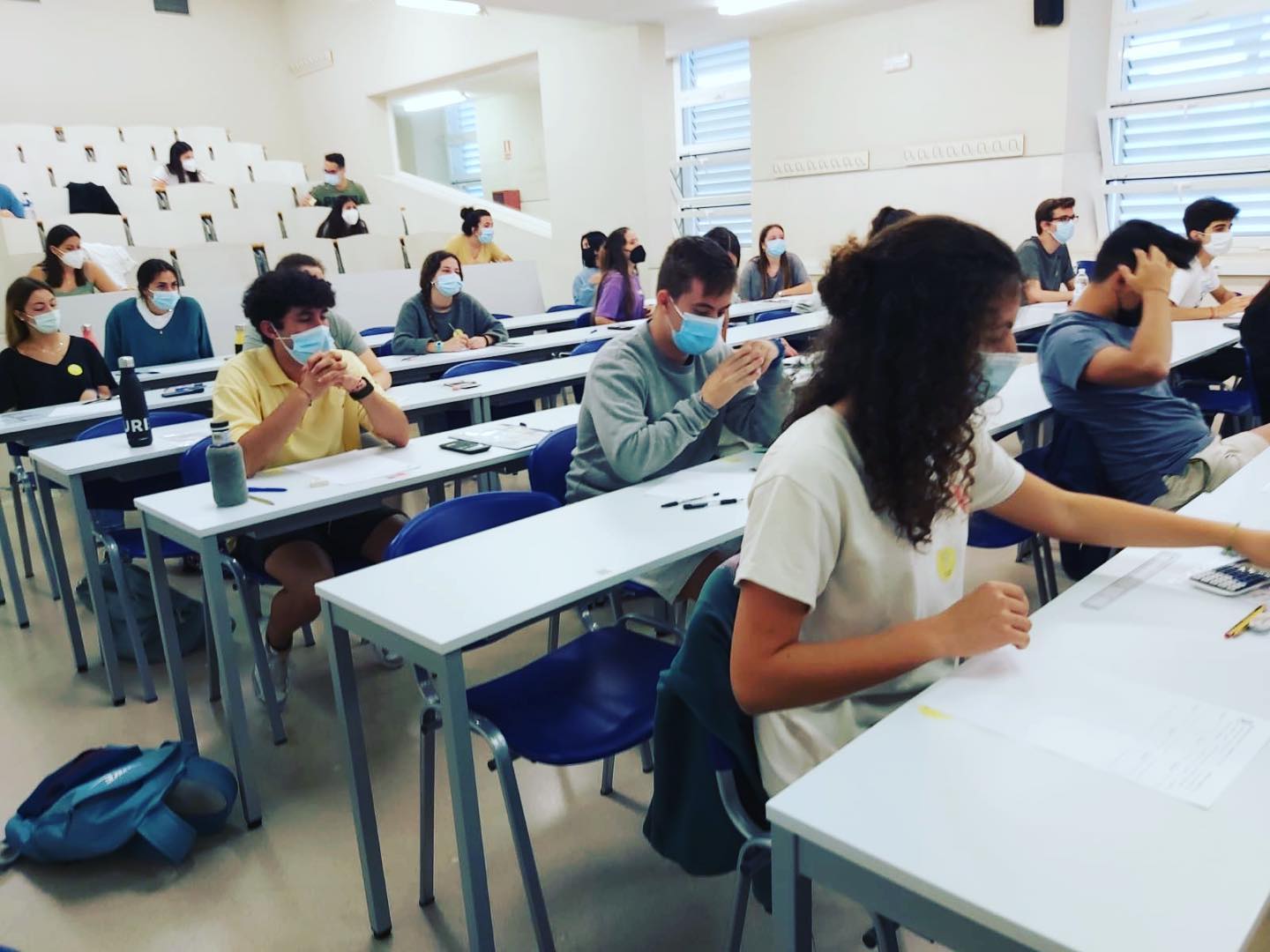 Estudiantes de Bachillerato de la Compañía de María, en una imagen de archivo de las redes sociales del centro.