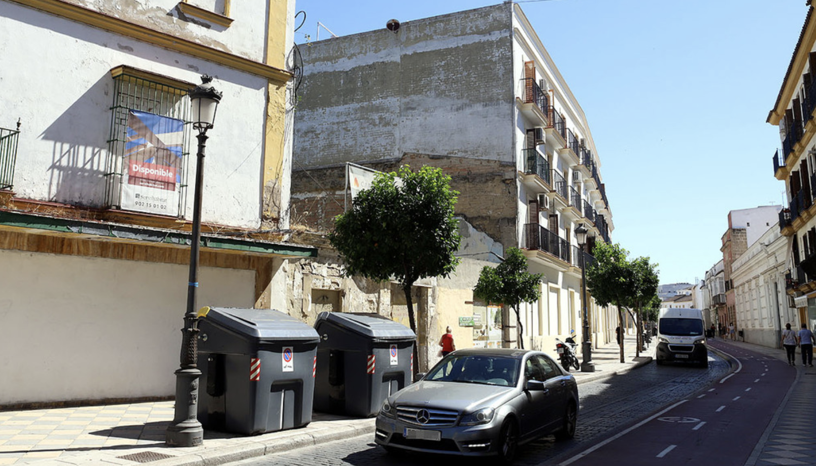 Vista actual de la calle Ponce, en Jerez.