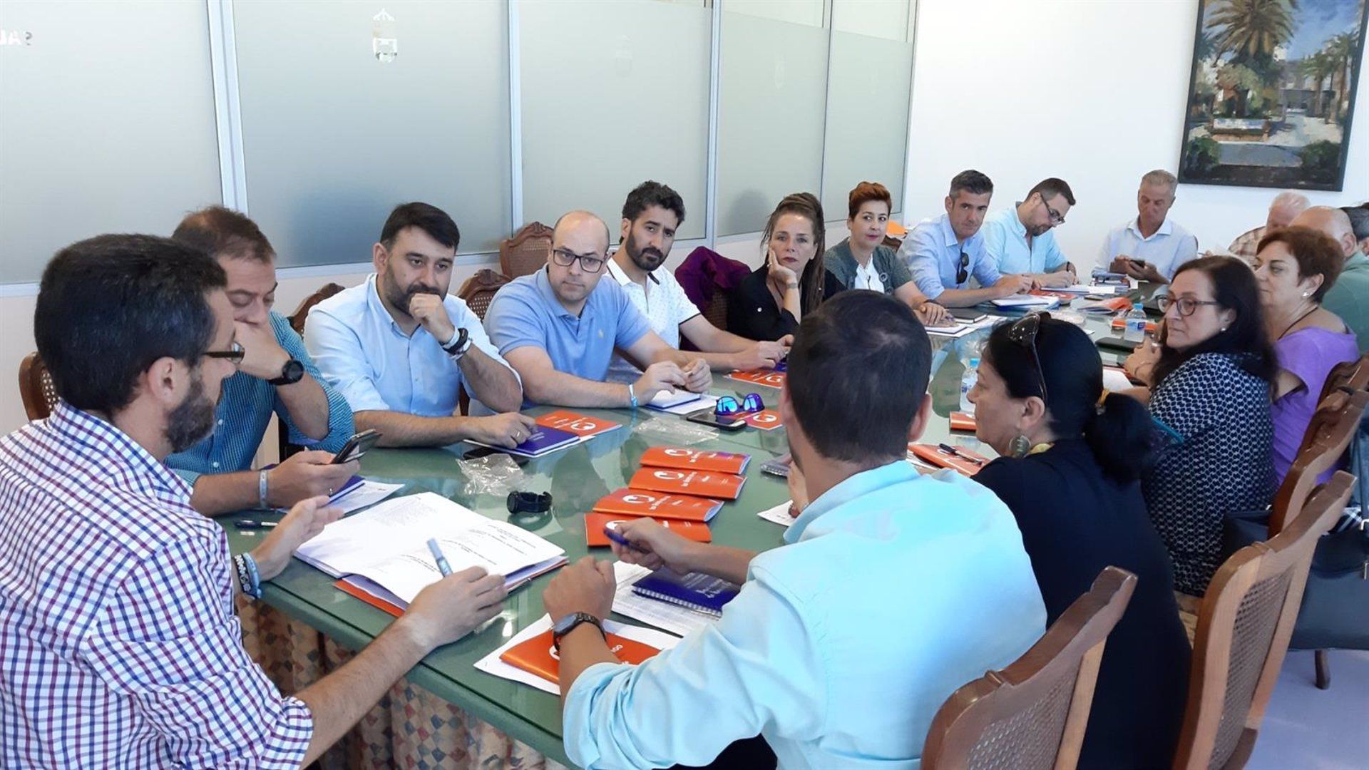 Reunión del equipo de gobierno del Ayuntamiento de La Línea.