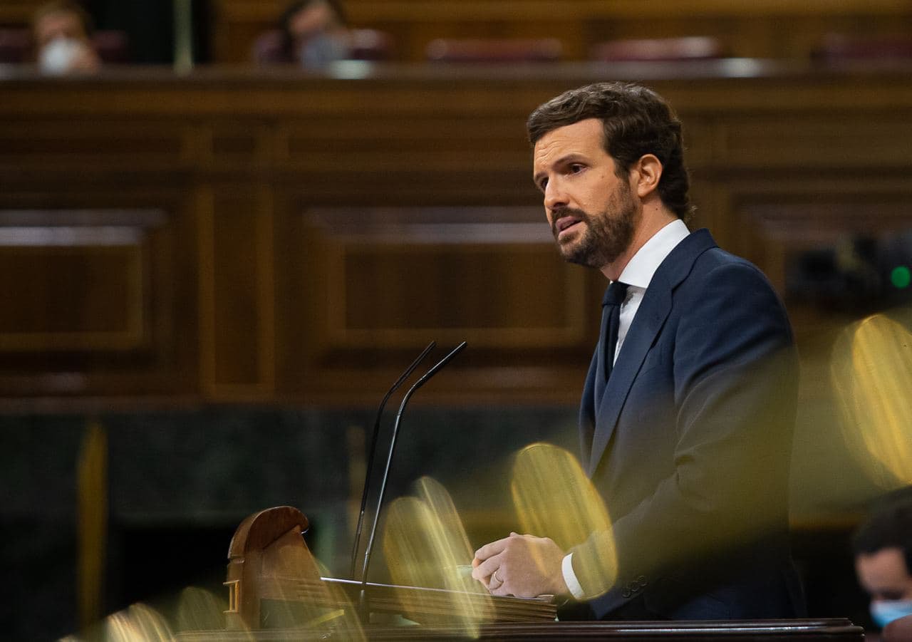 Casado, en la tribuna del Congreso.