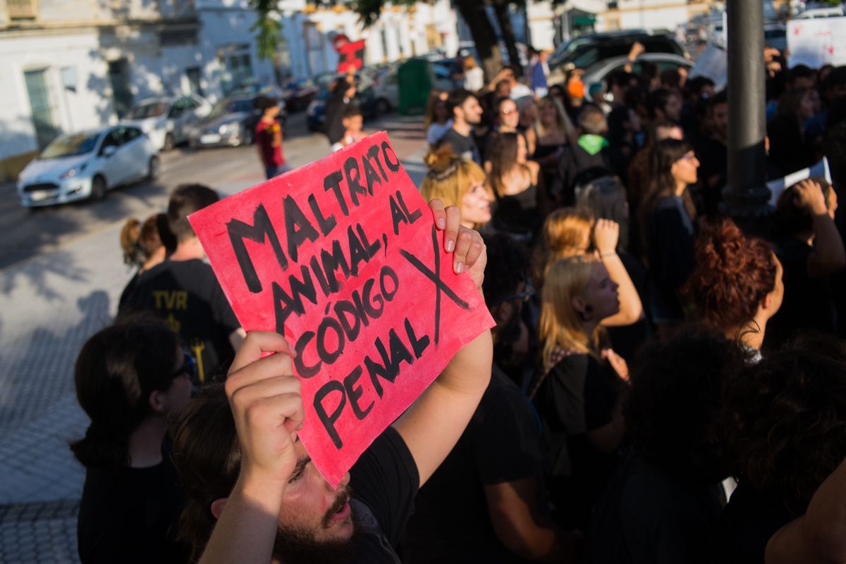 Una concentración antitaurina en una fotografía de archivo.