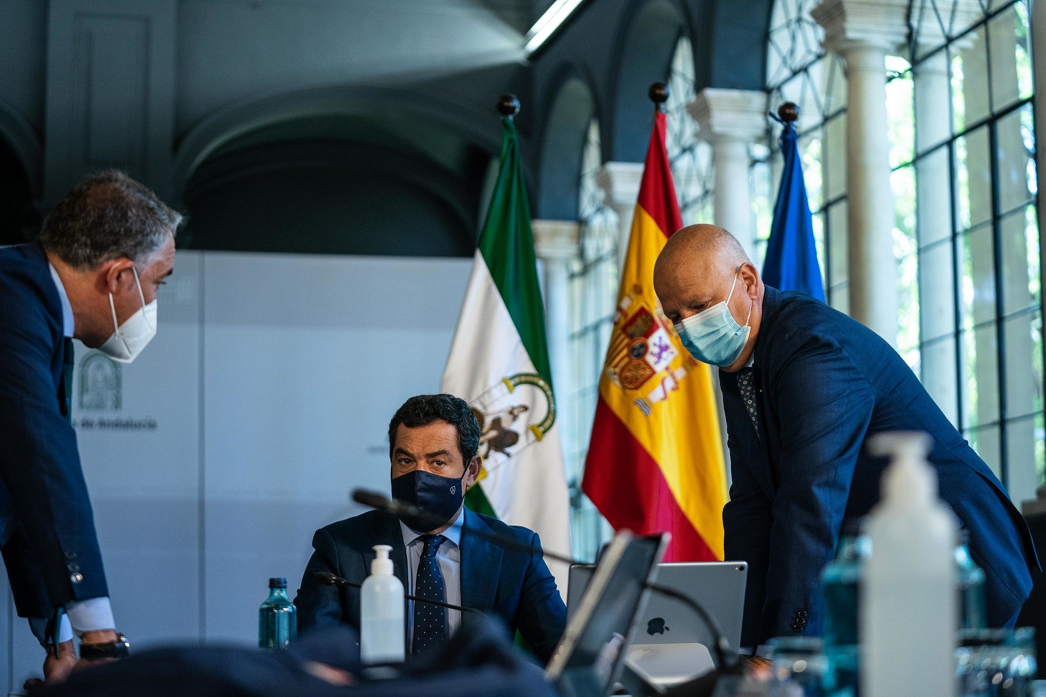 Bendodo, Moreno e Imbroda, el pasado martes en Consejo de Gobierno.