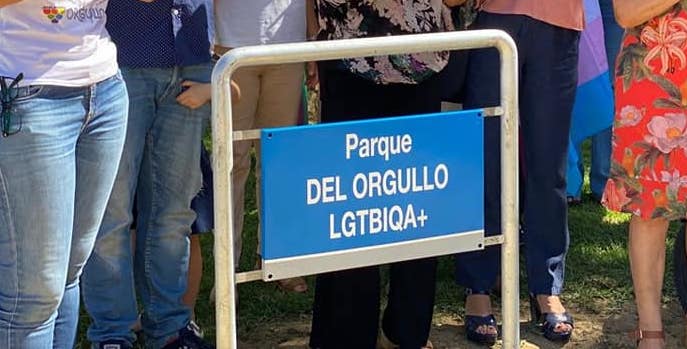 El parque del Orgullo LGTBIQA+, recién inaugurado.