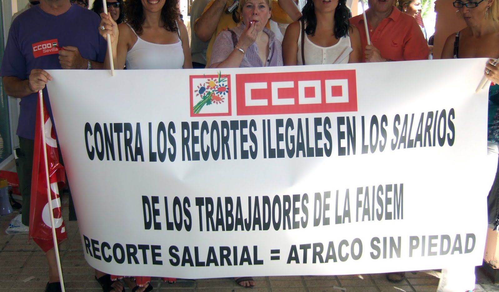 Una protesta de trabajadores de Faisem, en una imagen de archivo.