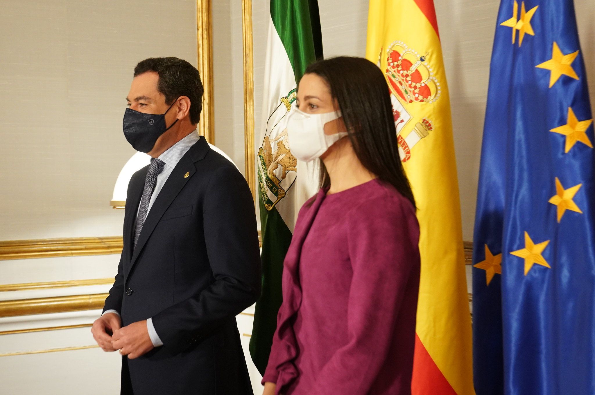 Arrimadas y Moreno, en enero pasado, en una visita de la líder de Cs al presidente de la Junta.