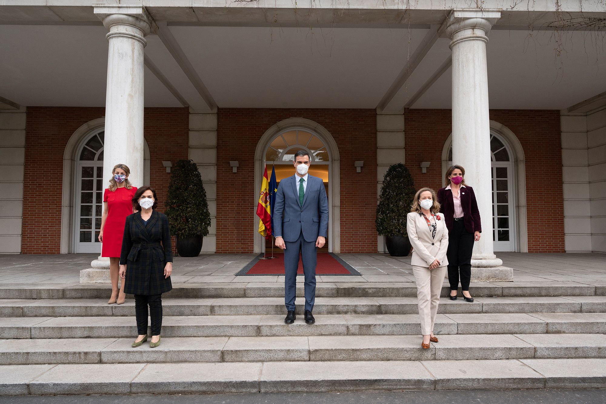 Una imagen de los miembros del Gobierno de España, con Pedro Sánchez al frente. MONCLOA