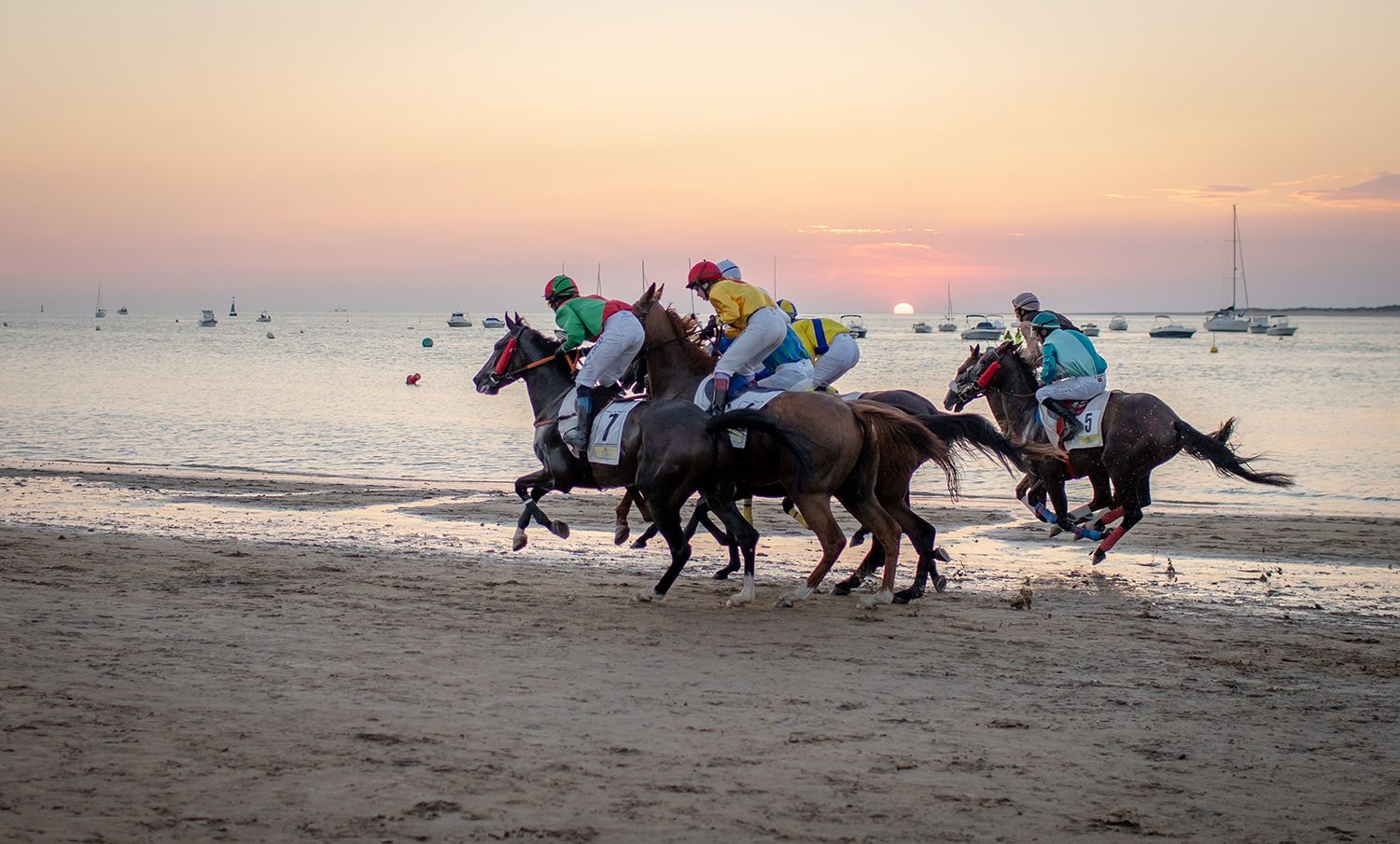 Caballos corriendo por las playas de Sanlúcar. FOTO: JUAN CARLOS TORO
