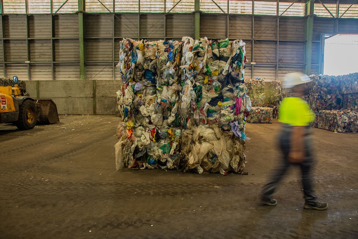 Interior de la planta de reciclaje Las Calandrias, en Jerez, en una imagen reciente.