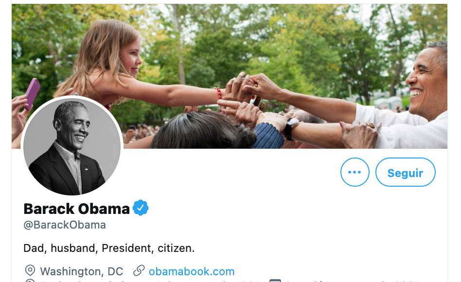 La cuenta de Twitter de Barack Obama, una de las víctimas de 'hacker' de Estepona.