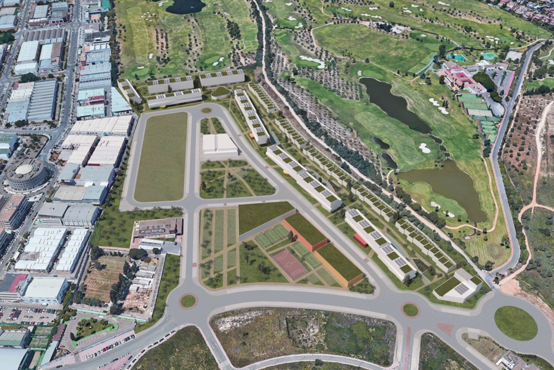 Terreno donde se va a construir el primer ecobarrio de Sevilla.