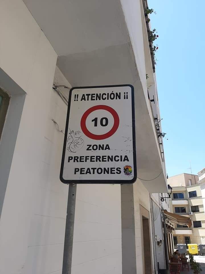 Señal en la calle Sedería de Jerez.
