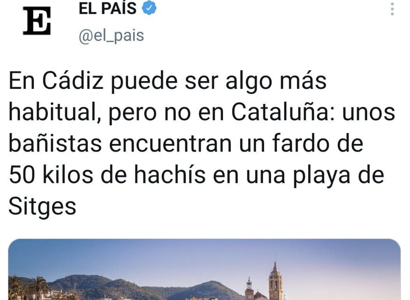 El polémico tuit de 'El País' sobre Cádiz.