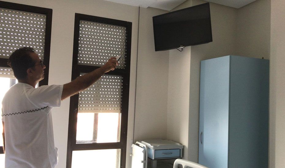 Televisión en un hospital público. 