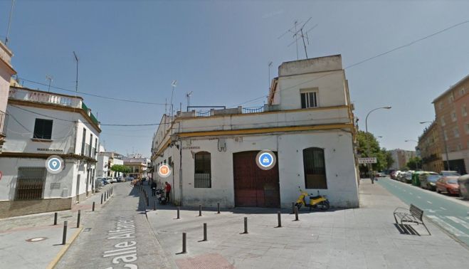 El corral de vecinos de la calle Alfarería en la actualidad, en una foto de Google Maps.