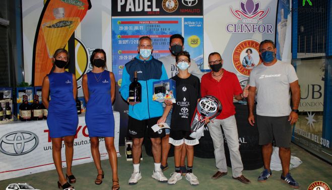 José Antonio y Luca Jiménez, vencedores en la categoría padre-hijo.