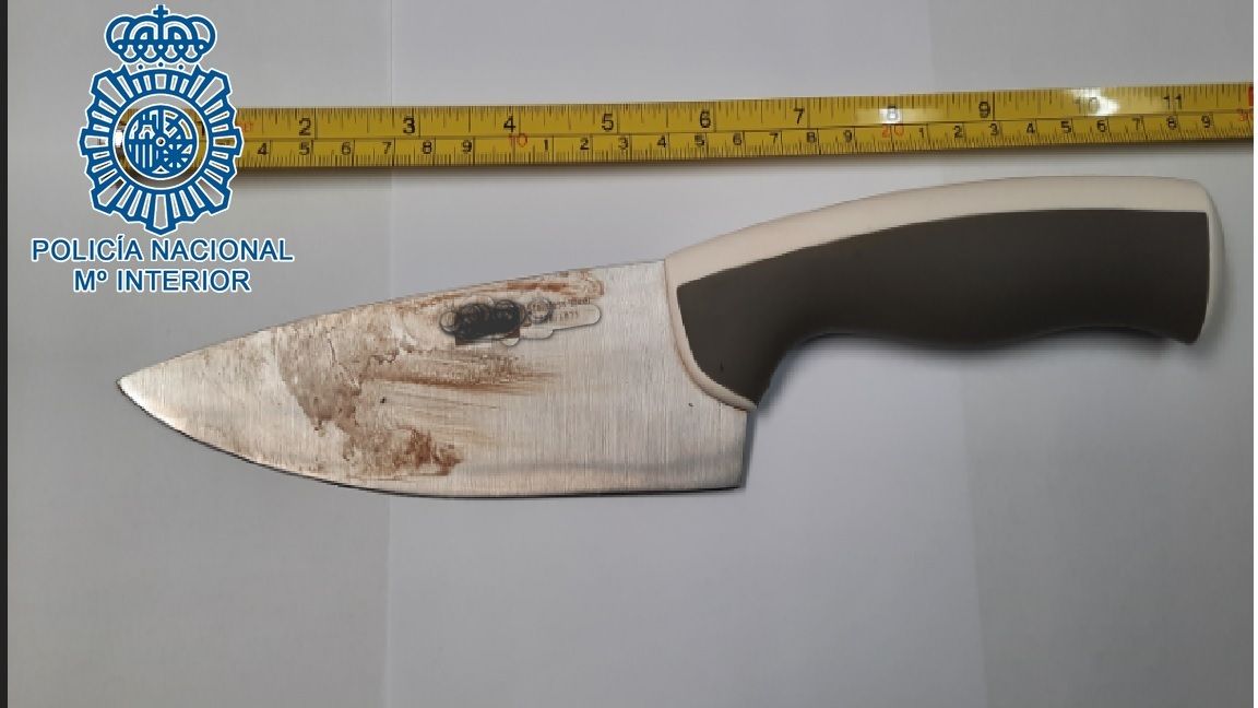 El arma usada en el apuñalamiento.