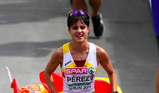 María Pérez, en los 20 km marcha.   COE