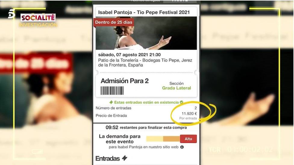 Reventa ilegal de entradas para el concierto de Isabel Pantoja en Jerez